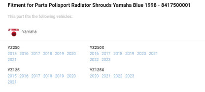 Polisport Yamaha Radiator Shrouds YZ125/YZ250