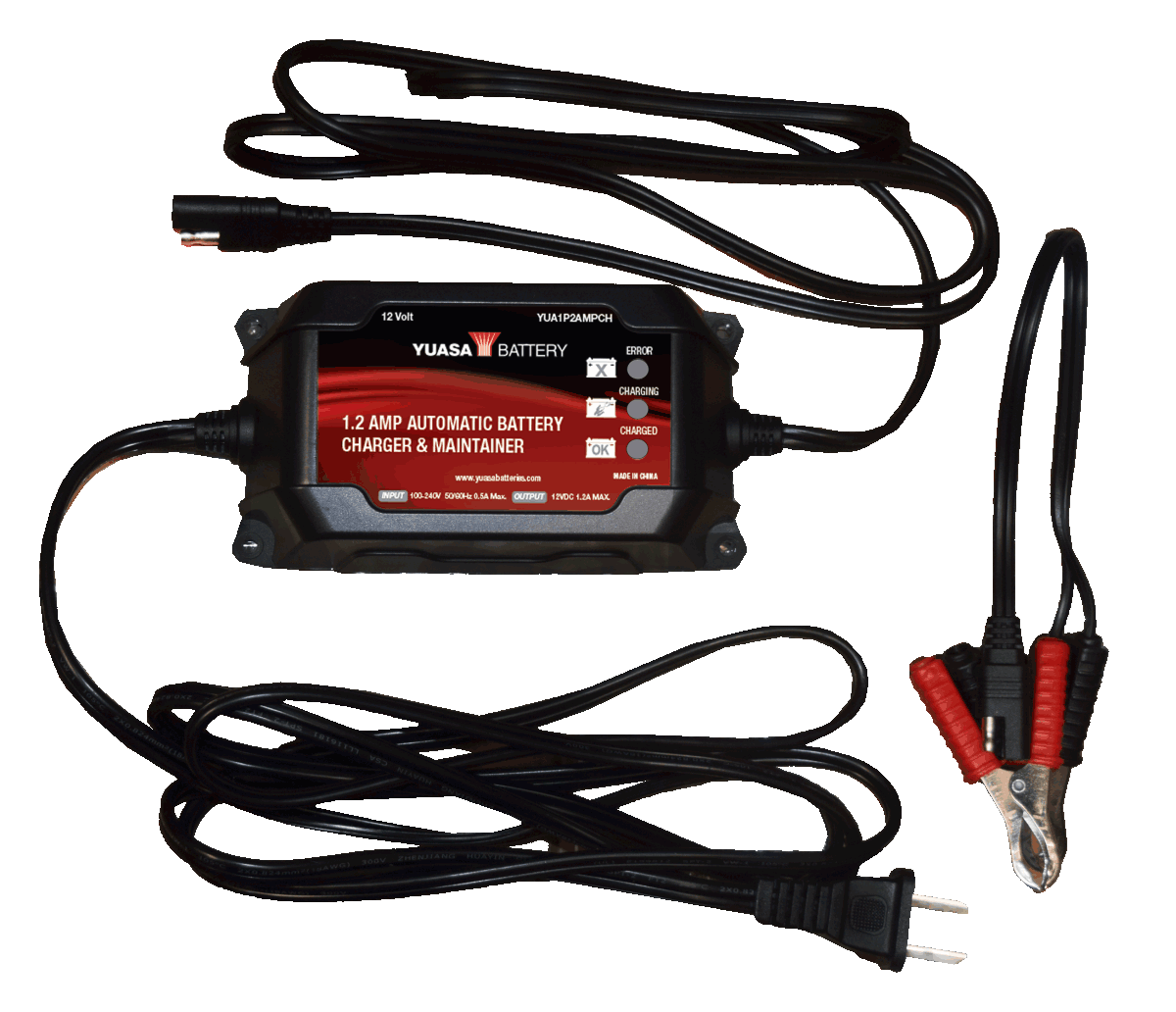 YUASA 1.2AMP AUTOMATIC BATTERY CHARGER & MAINTAINER