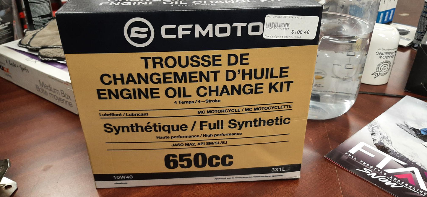 CF MOTO MOTORCYCLE OIL CHANGE KIT 650CC