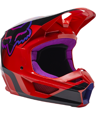 Fox V1 Venz Helmet Flo Red