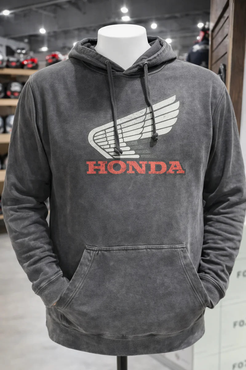 Vintage Raglan Hoodie Black