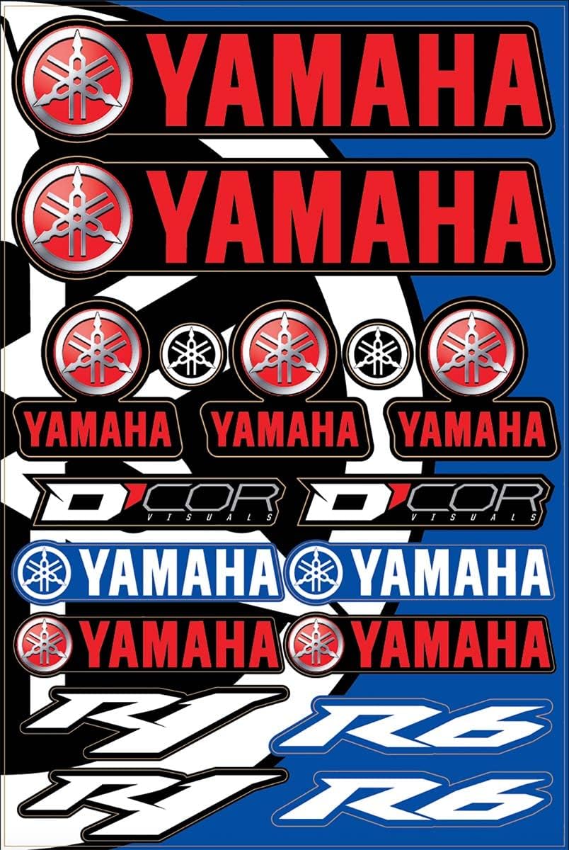 DCOR VISUALS 12MM YAMAHA STREET DECAL SHEET