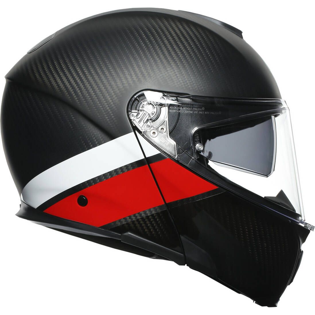 AGV Sport Modular Helmet - Exposed Carbon/Red/White