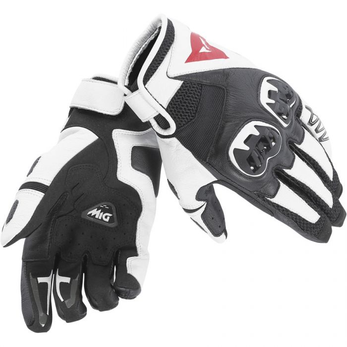 Dainese MIG C2 Unisex Gloves - White/Black