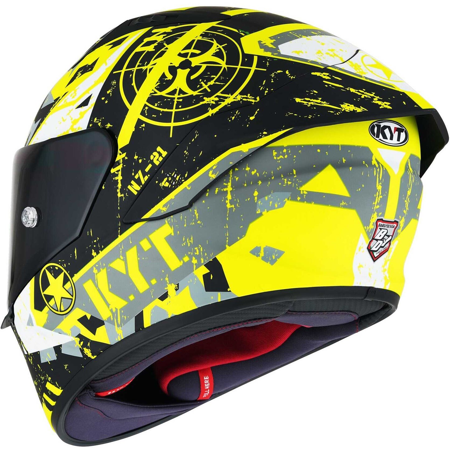 KYT NZ-Race Helmet - Blazing Matt Yellow