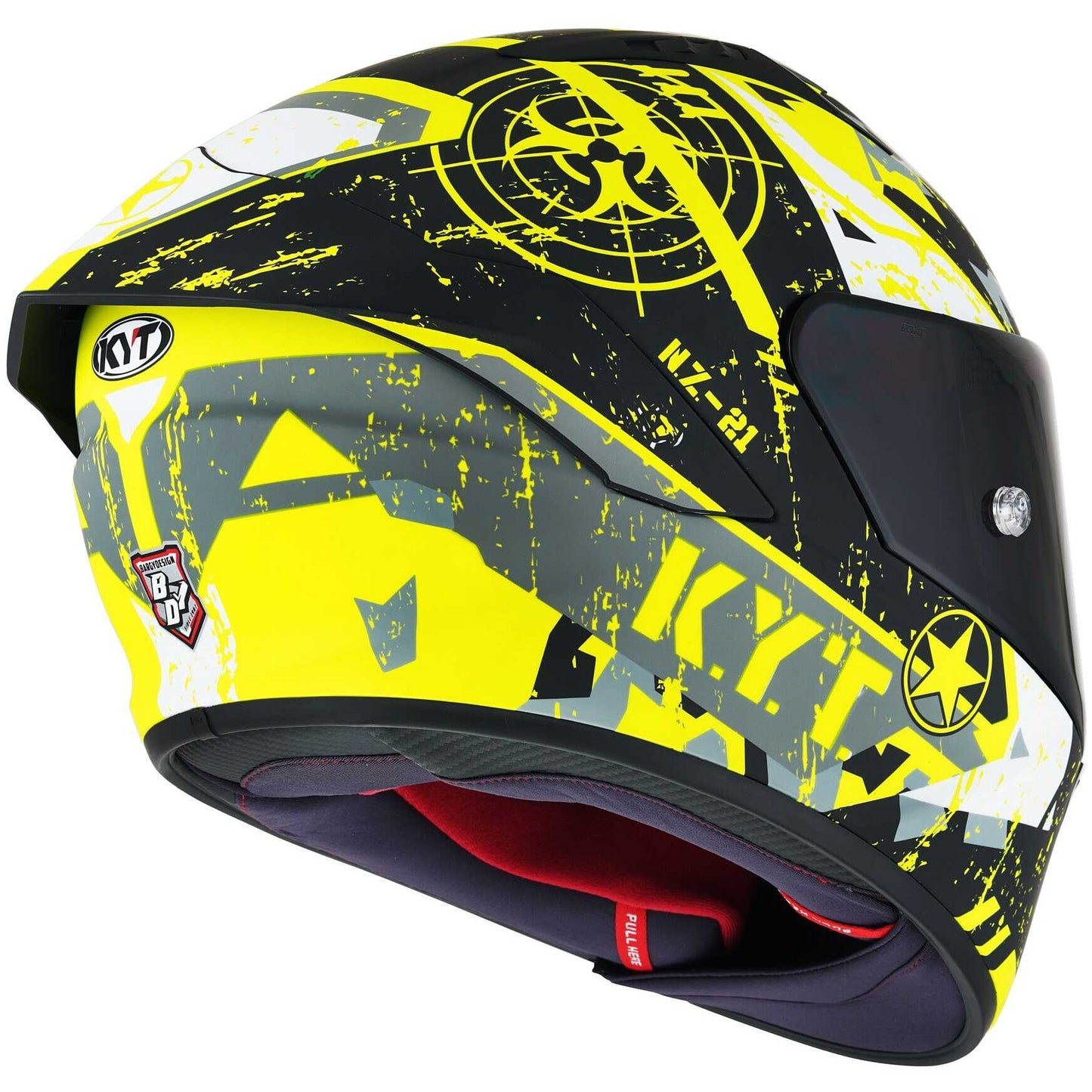 KYT NZ-Race Helmet - Blazing Matt Yellow