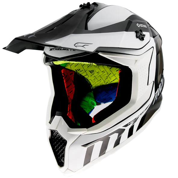 MT Helmets Falcon Warrior MX Helmet - White/Black