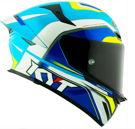 KYT TT-REVO Grand Prix Wht/Lgt Blu