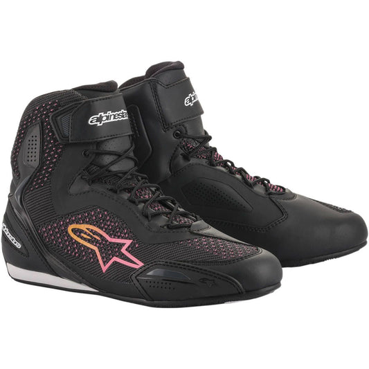 Women's Alpinestars 4W Fast3 Ride-Knit Boots - Black/Fuchsia