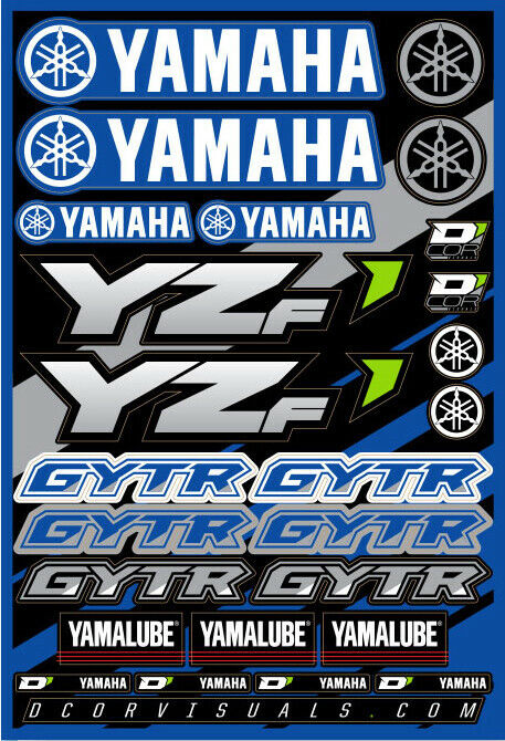 DCOR VISUALS 12MM YAMAHA YZF 1 DECAL SHEET