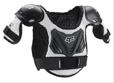 PeeWee Fox Titan Chest Protector - Black/Silver
