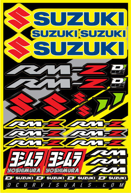 DCOR VISUALS 12MM SUZUKI RMZ 1 DECAL SHEET