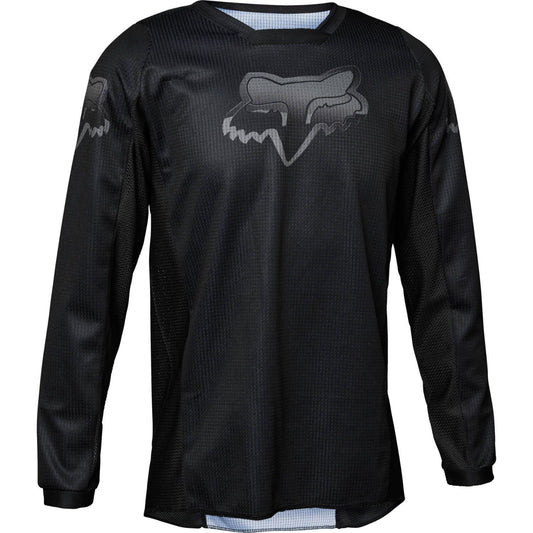 Youth Fox Blackout MX Jersey - Black/Black