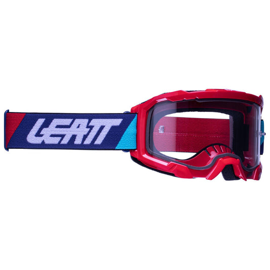 Leatt Moto Velocity 4.5 MX Goggles - Red With Clear Lense