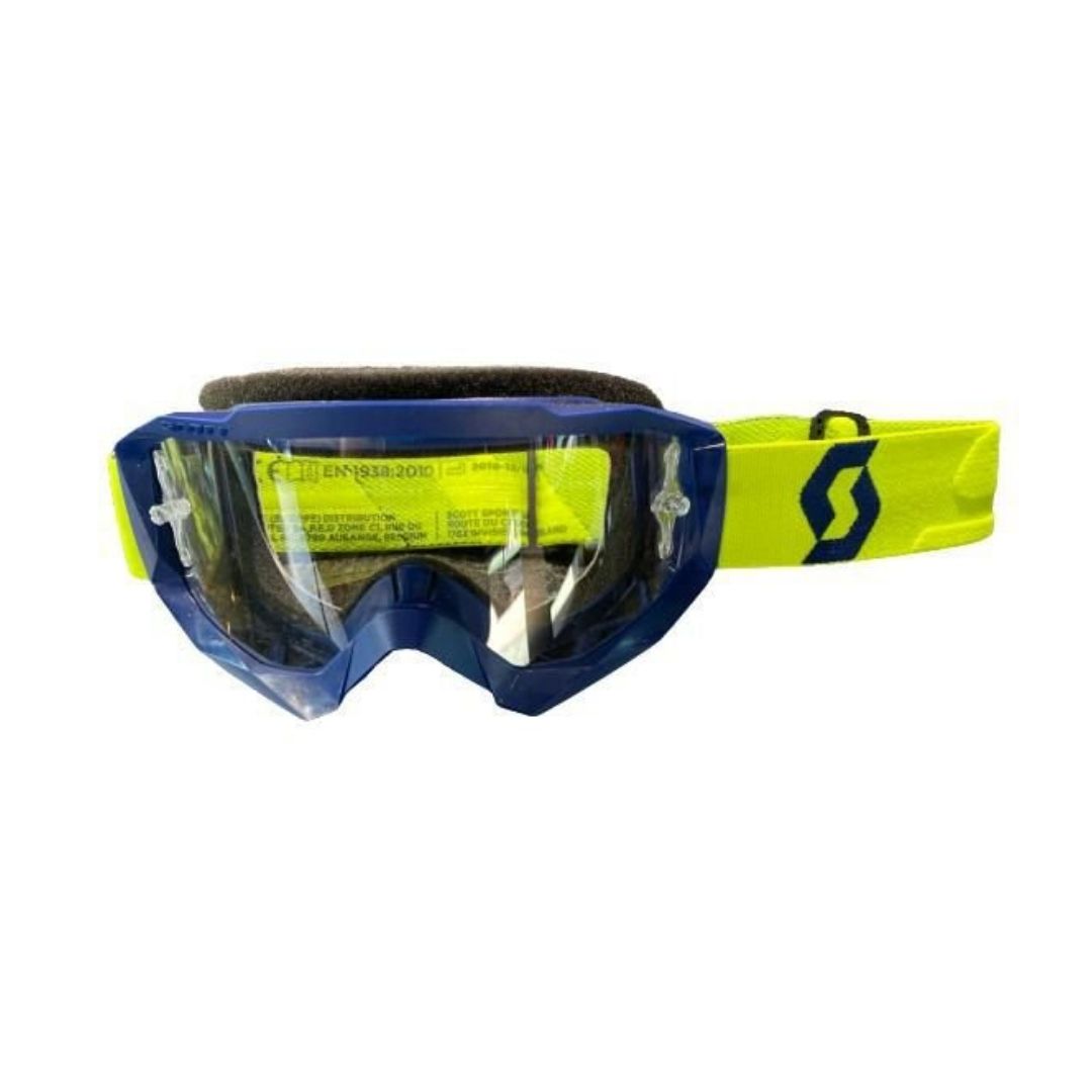 Scott Hustle X MX Goggles - Navy/HiFlo
