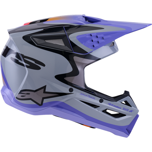 ALPINESTARS HELMET SM3 JETTSON GRAY/PUR/BLK
