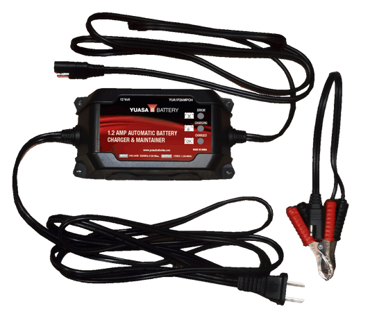 YUASA 1.2AMP AUTOMATIC BATTERY CHARGER & MAINTAINER