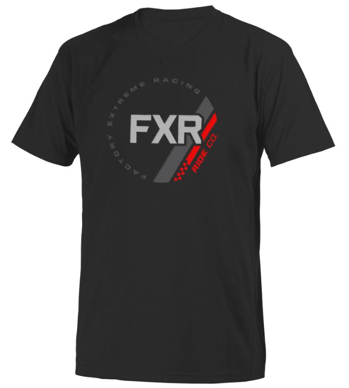 FXR YTH RIDE T-SHIRT 20S-BLK/RD XL