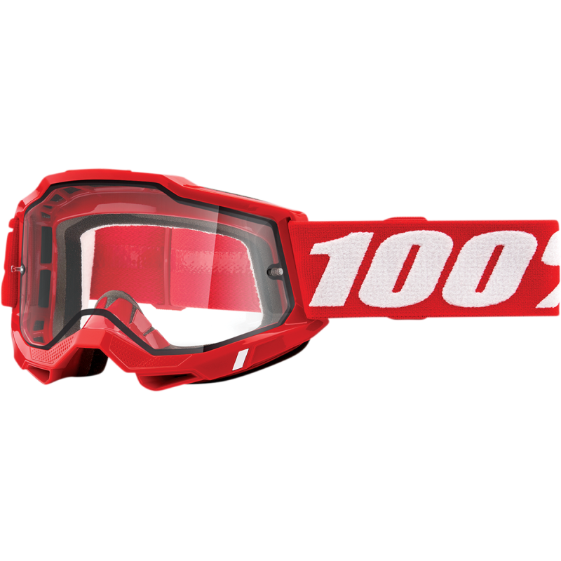 ACCURI 2 ENDURO MOTO GOGGLE RED - CLEAR DUAL LENS