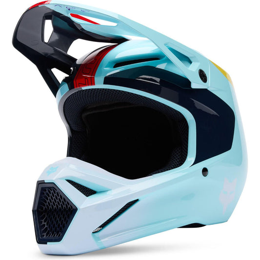 FOX YTH V1 ELEVATED HELMET LT BLUE