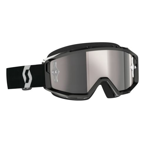 GOGGLE PRIMAL BLACK/WHITE SILVER CHROME WORKS