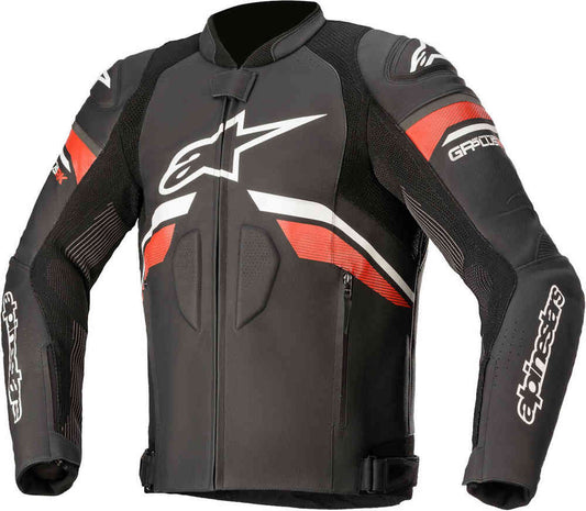Alpinestars Leather GP+R V3 Ride-Knit Jacket - Black/White/Red