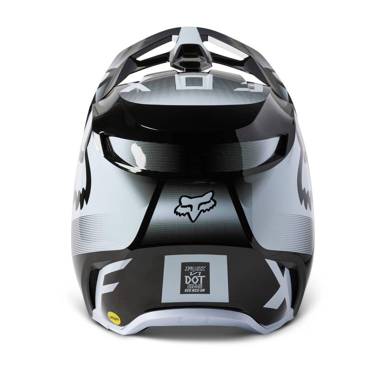 Fox V1 Leed MX Helmet - Black/White