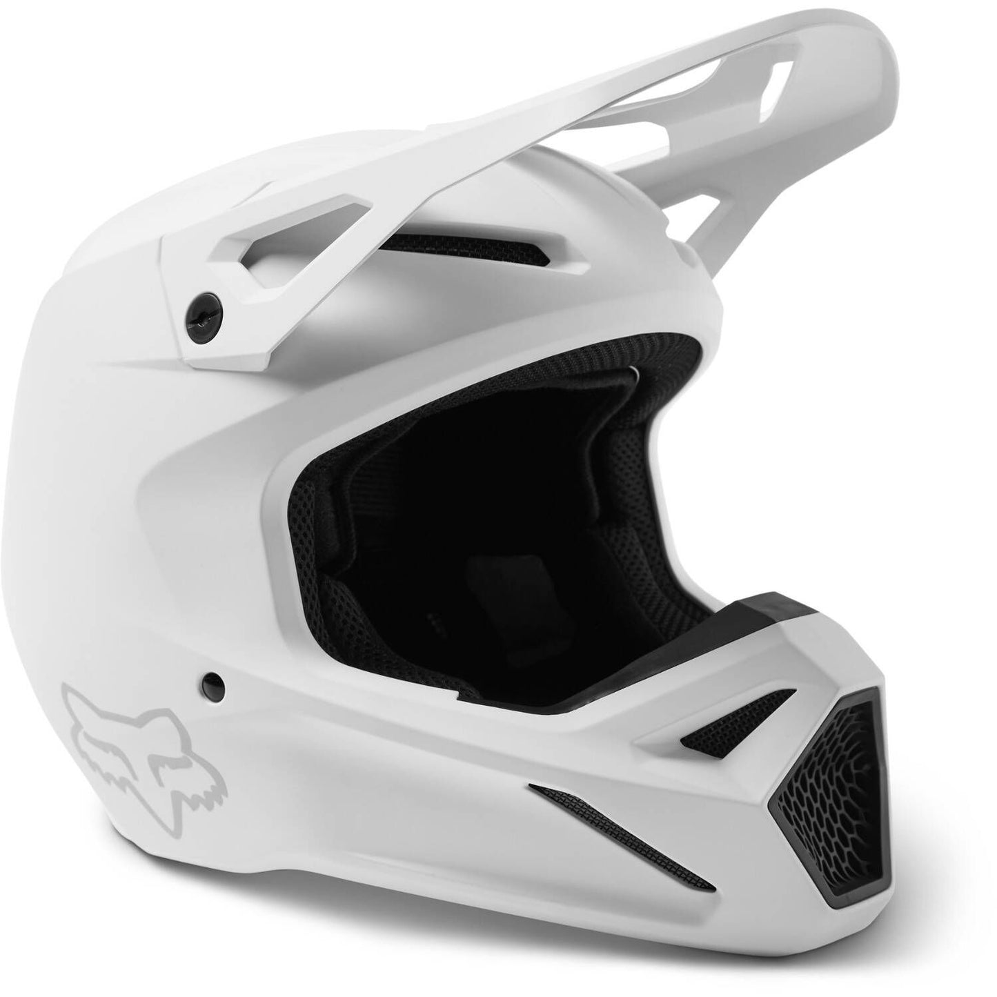 Fox V1 Solid MX Helmet - Matte White