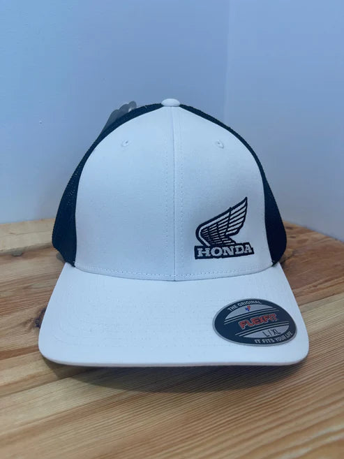 FlexFit Trucker Mesh Fitted Cap, White S