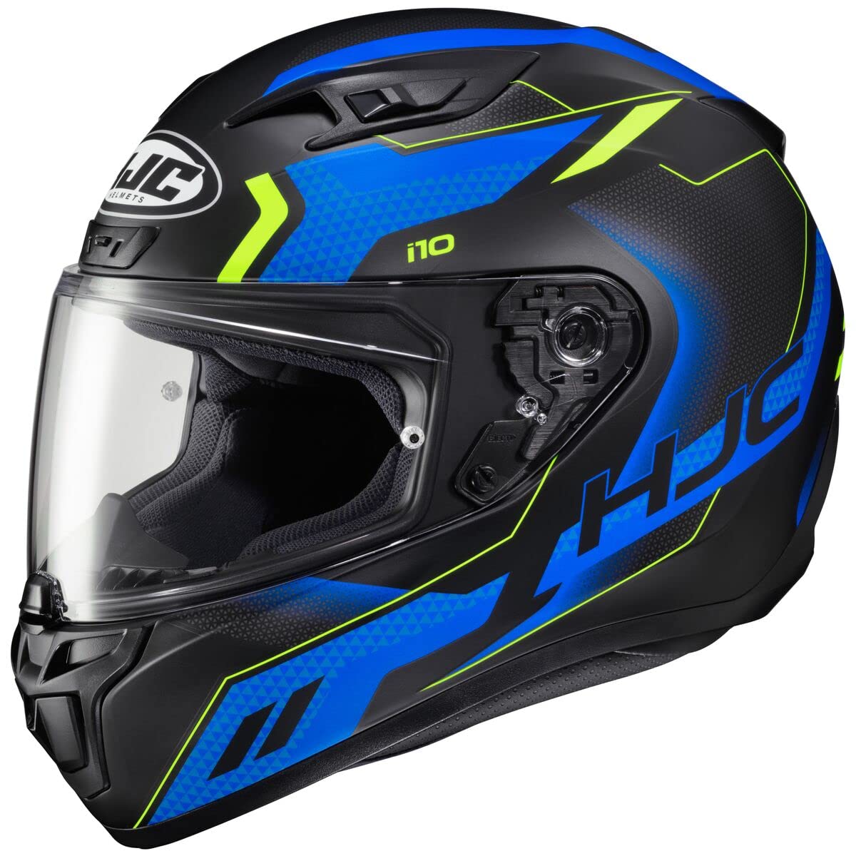 HJC i10 Helmet - Robust Black/Blue/Hi-VIz