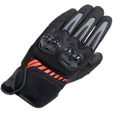 DIANESE MIG 3 AIR TEX GLOVES BLACK/FLUO-RED