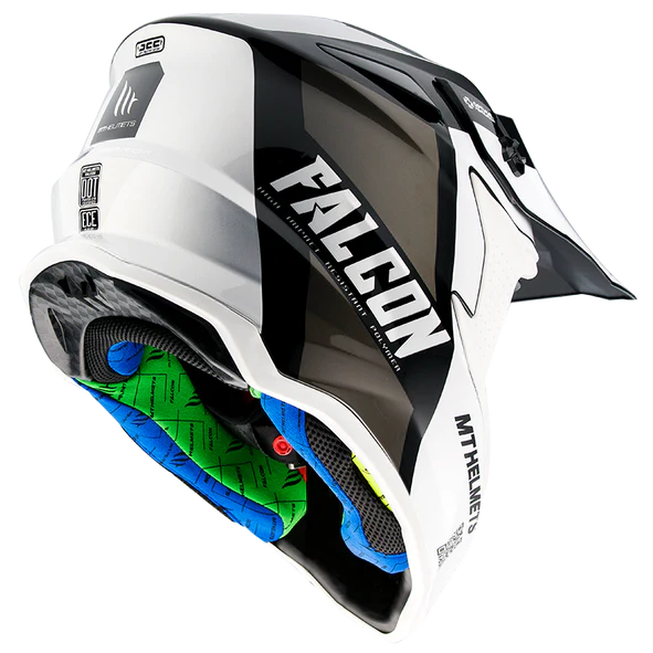 MT Helmets Falcon Warrior MX Helmet - White/Black