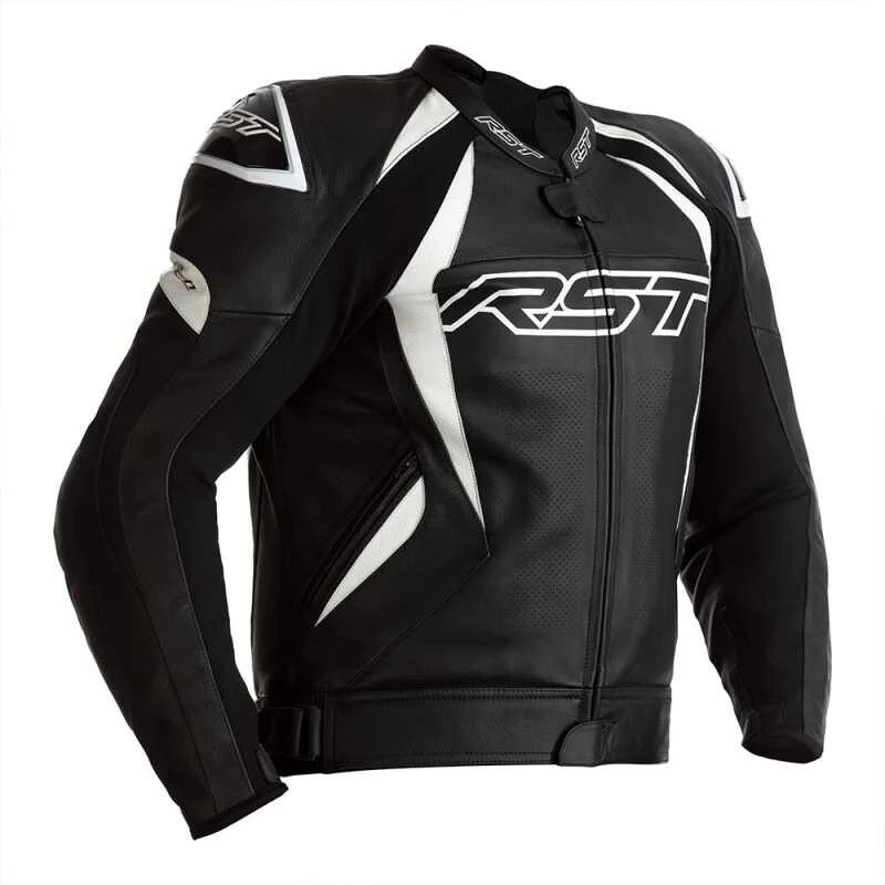 RST TracTech Evo 4 Leather Jacket - Black/White