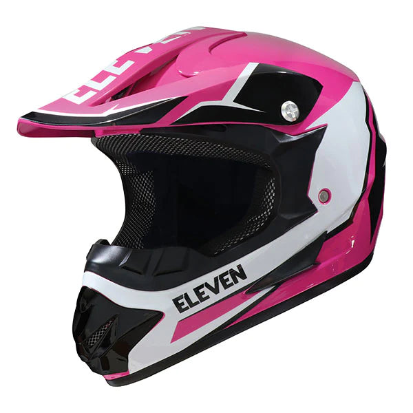 Youth Eleven Raid MX Helmet - Pink