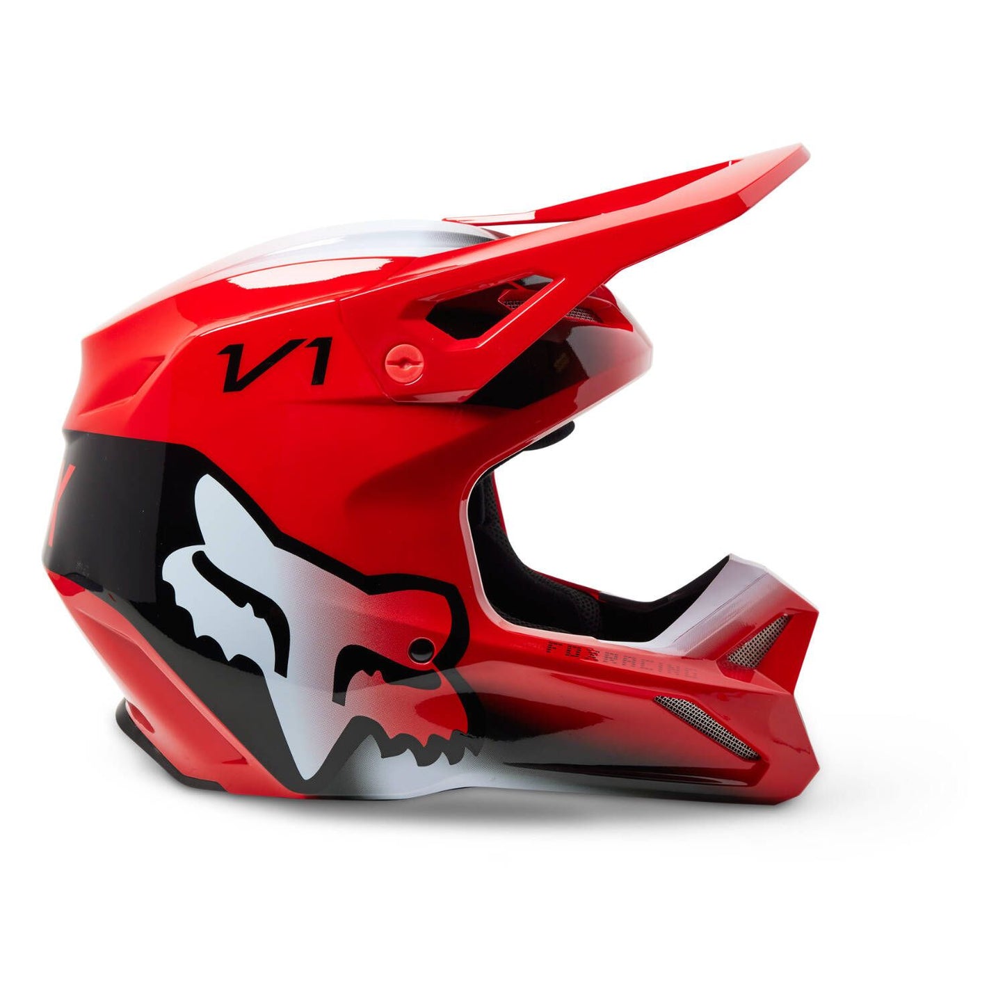 Youth Fox V1 Toxsyc MX Helmet - Flo Red