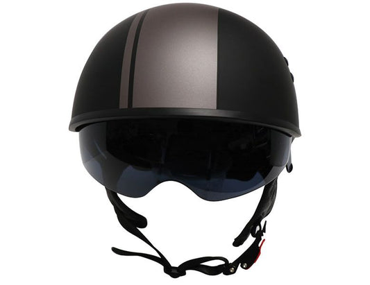 Zoan Z-5 Half Helmet - Matte Black/Silver