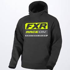 FXR YTH RACE DIVISION TECH HOODIE 20-BLK/HI-VIS XL