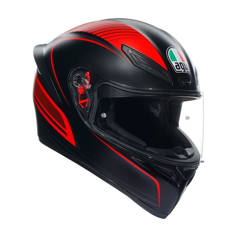 AGV K1 S WARMUP MATT BLACK/RED