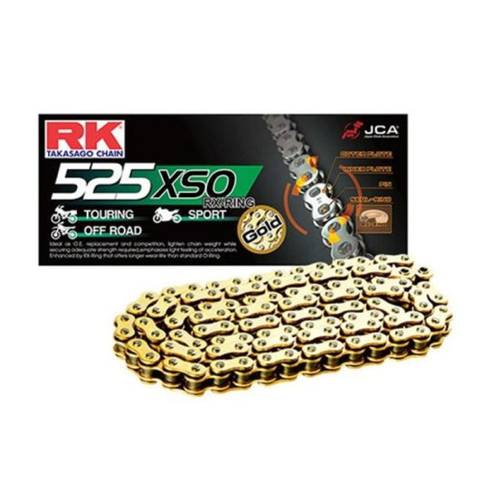 RK 525 XSO RX-RING GOLD MOTORCYCLE CHAIN