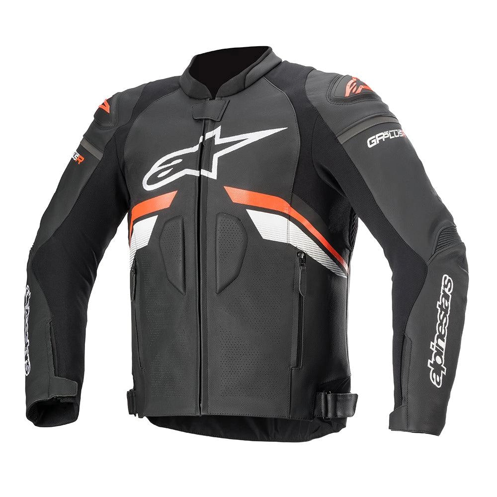 Alpinestars Leather GP+R V3 Jacket - Black/Flo Red