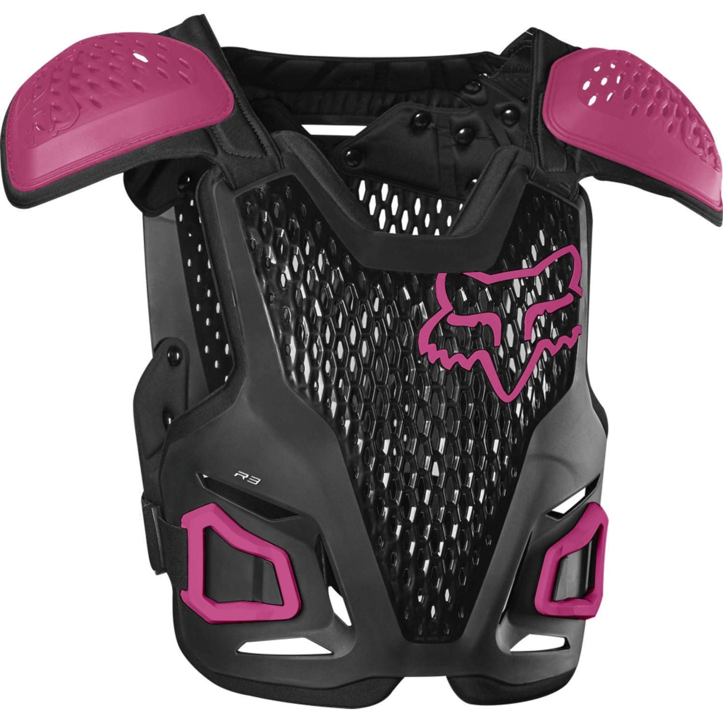 Youth Fox R3 Chest Protector - Black/Pink