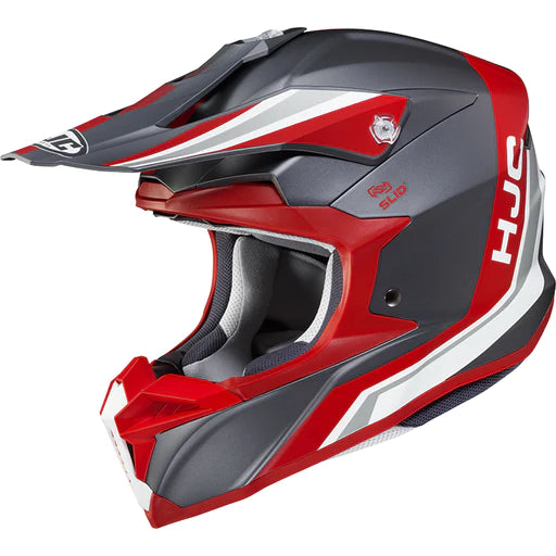 HJC i50 Flux MX Helmet - Grey/Red