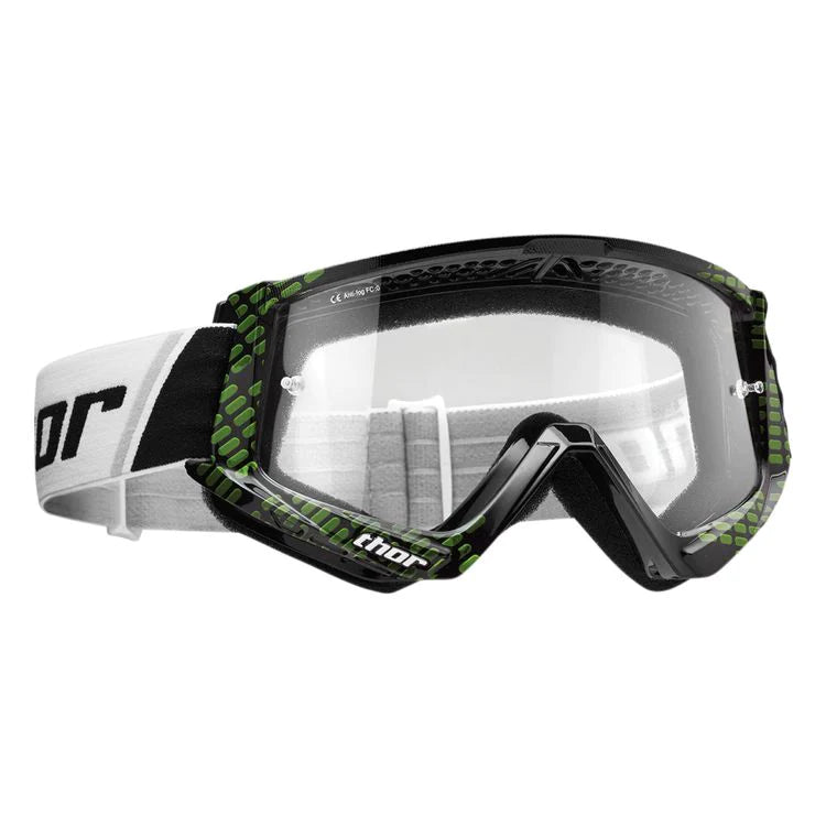Youth Thor Combat MX Goggles - Black/Lime